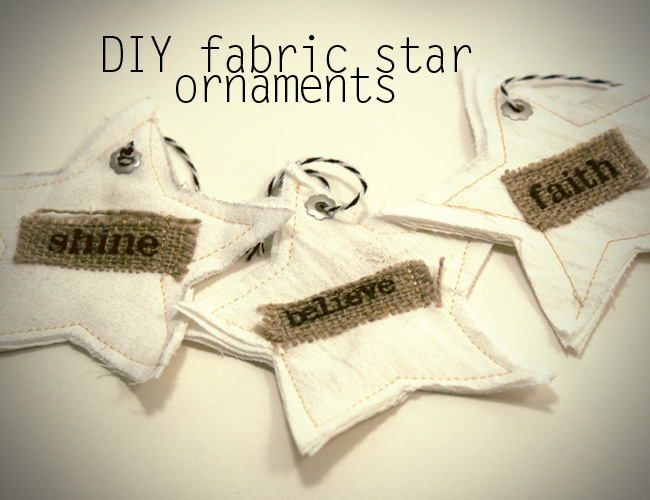 Fabric Stars Ornaments