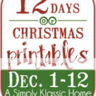 12 Days of Christmas Printables