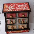 Matte Gel Paper Decorated Thrift Store Jewelry Box