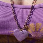 Handmade Polymer Clay Heart Necklace