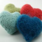 Knitted Hearts Door Knob Hanger