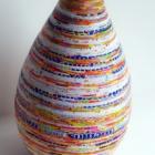 Candy Wrapper Magazine Page Vase