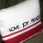 Tea Towel to Stenciled Pillow