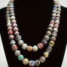 Double Strand Newspaper Bead Necklace