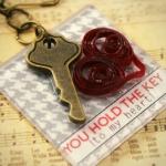 Valentine's Day Quilled Heart Keychain