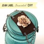 Upcycle Leather Jean Tag Bracelet