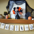 Make a Book Page Halloween Banner