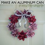 Make an Aluminum Can Poinsettia Wreath