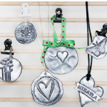 Faux Pewter Polymer Clay Pendants