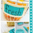 Painted Burlap Tag DIY From Fox Hollow Cottage