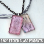 Martha Stewart Mother's Day Etched Glass Pendants