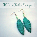 Make Paper Feather Earrings