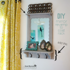 Revamp a Mirror into A Coat Rack for Your Entryway