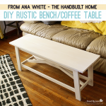DIY Rustic Coffee Table from The Handbuilt Home