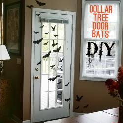 DIY Dollar Tree Halloween Door Bats & $100 Giveaway