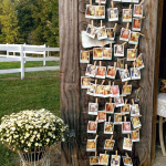 Repurposes Mattress Spring to Wedding Polaroid Display
