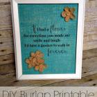 How to Print on Burlap with Free Spring Printable and DIY
