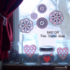 Easy Faux Stained Glass Mason Jars