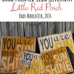 Rustic Hand Painted Sign Giveaway With Little Red Porch
