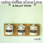 Dollar Tree Pallet Wood Bathroom Organizer Tutorial
