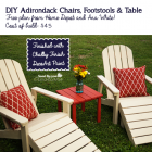 DIY $45 Five Piece Outdoor Adirondack Furniture Set