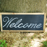 DIY Welcome Sign From Reclaimed Wood