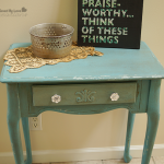 Side Table Flip Distressed With Chalk Paint