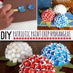 DIY Patriotic Paint Chip Paper Hydrangeas
