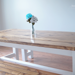DIY Farmhouse Table and Bench Using Free Plans from Ana White