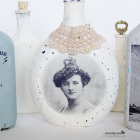 DIY Image Transfer Recycled Glass Bottles