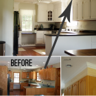 DIY Kitchen Cabinet Upgrade With Paint and Crown Molding