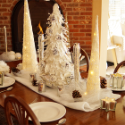 Christmas Dining Room Table Scape with At Home