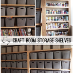 DIY Wood Shelf Craft Storage