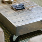 DIY Industrial Reclaimed Wood Coffee Table