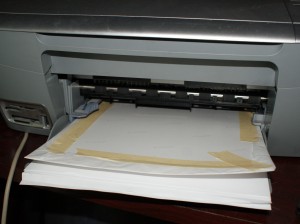 Put Tissue Covered Paper In Printer