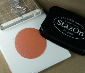 Staz on jet black stamp polymer clay