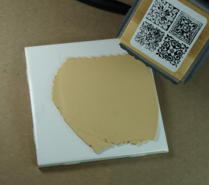 Square tile polymer clay stamp
