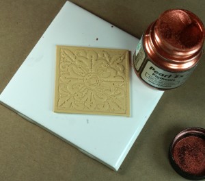 Polymer clay square tile