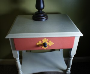 Texture magic stenciled table