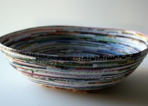 Recycled Magazine Paper Bowl