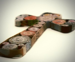 rolled paper cross