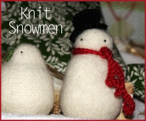 Lightly Felted Knit Snowman
