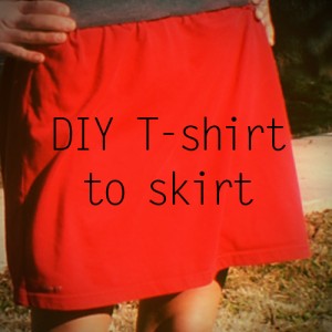 Make a skirt from an old t-shirt @savedbyloves