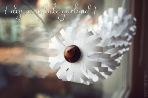 Paper snowflake garland