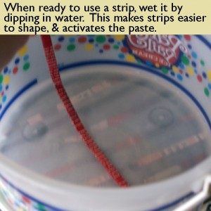 Wet the strips before use