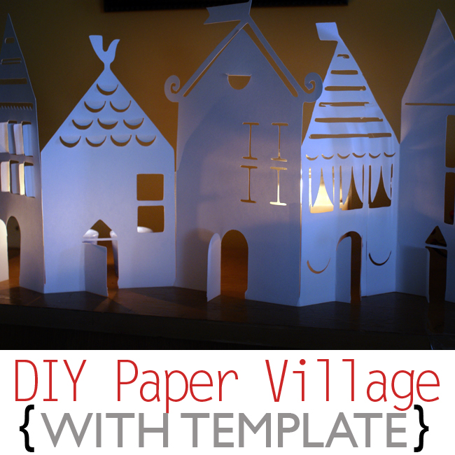 papercraft christmas village templates