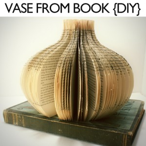 Book Page Vase DIY