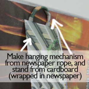 make newspaper reed picture frame