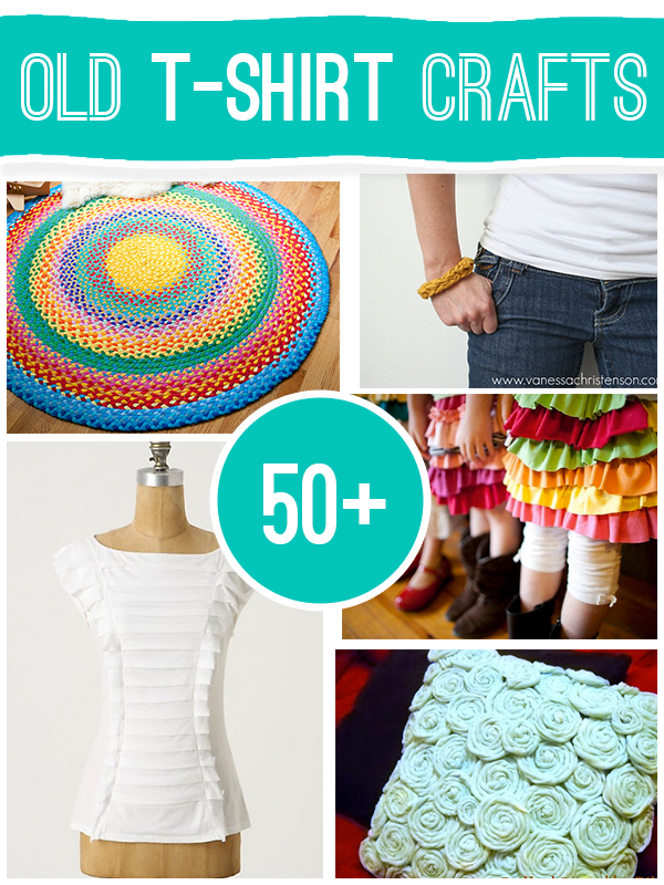 50+ projects to make using old t-shirts #recycletshirts #upcycle #repurpose