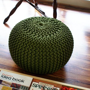 knitted footstool